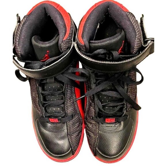 Nike Air Jordan Fusion Bred 375472-061 Black Red Size 6.5 Y Slightly used - Picture 4 of 8